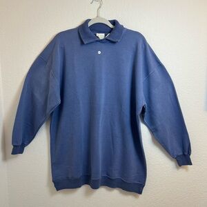 Moda International Frost Blue Knit Top Size ML